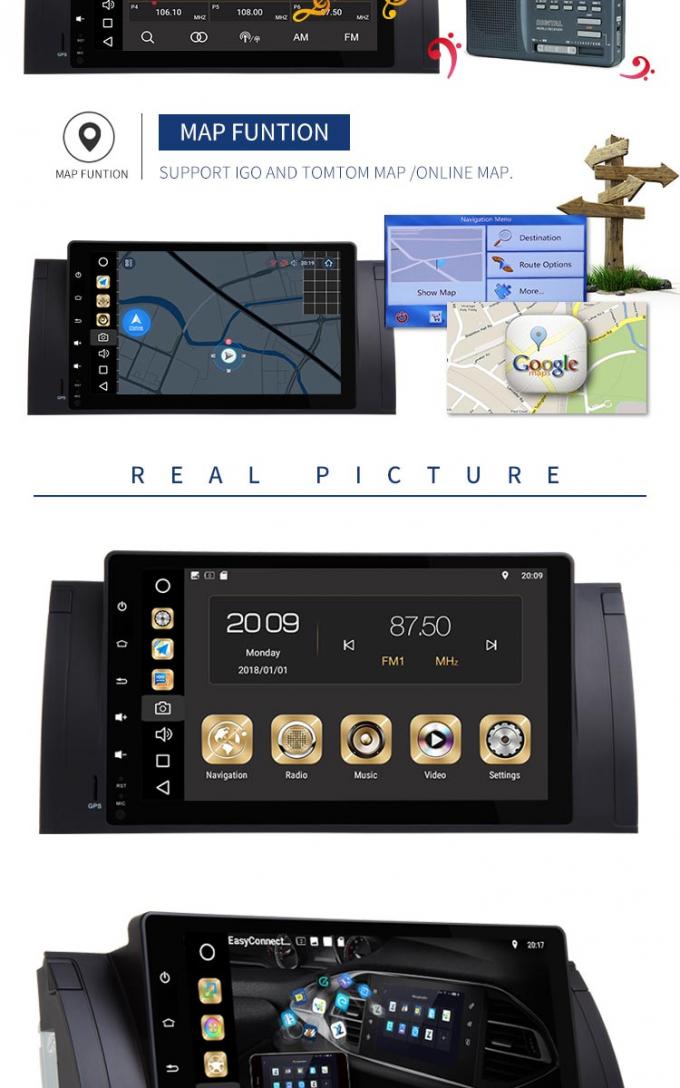 Auto DVD 9" HD-Touch Screen Bmw E39 Dvd hohe Auflösung des Navigations-Spieler-MP5