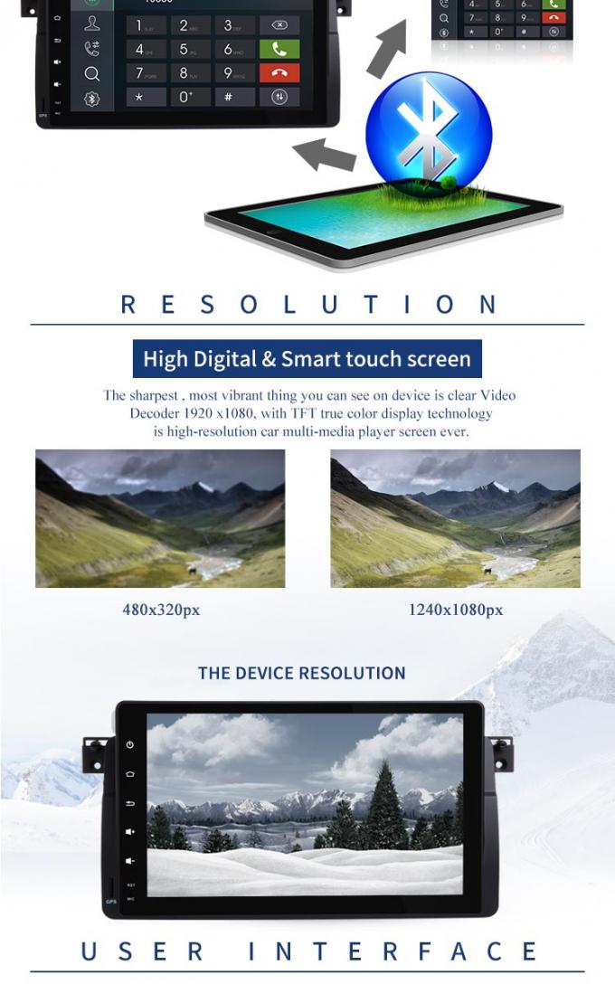 Doppelter Viererkabel-Kern 8*3Ghz Lärm-Androids 8,0 BMW GPS der DVD-Spieler-HD Anzeigen-1280*600