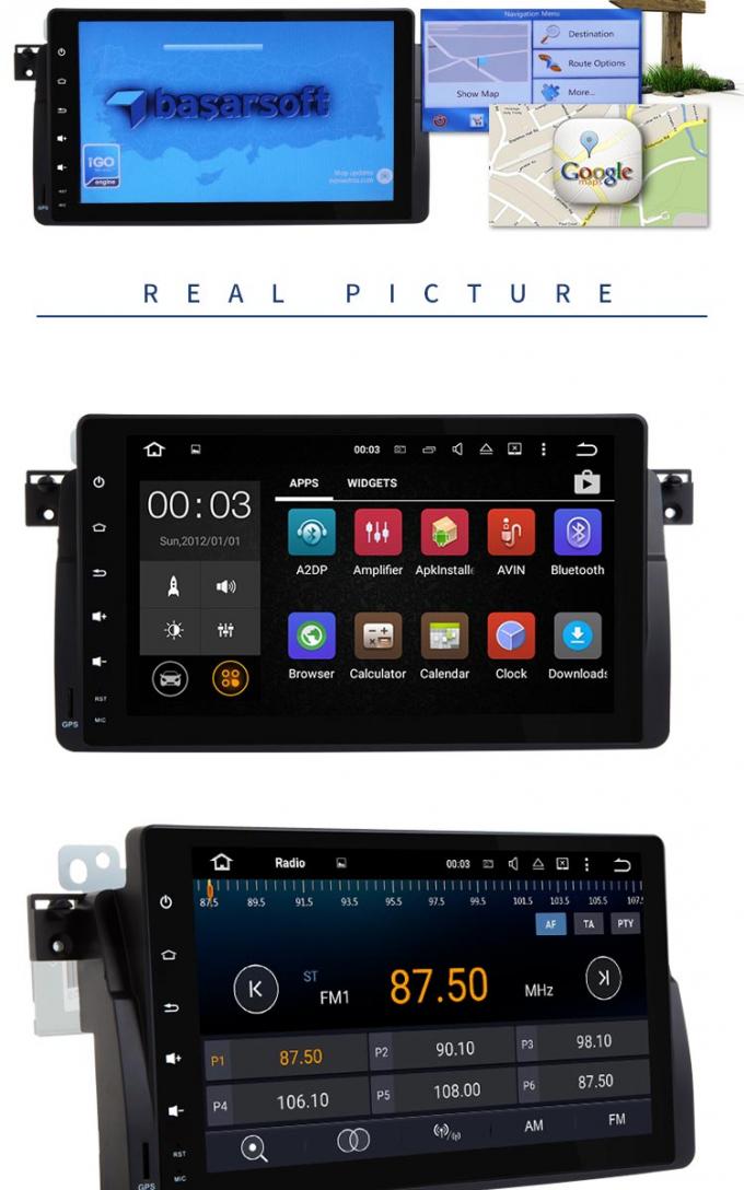 DVD-Spieler 9 Zoll-Touch Screen BMWs GPS errichtet in GPS Android 7,1 für E46