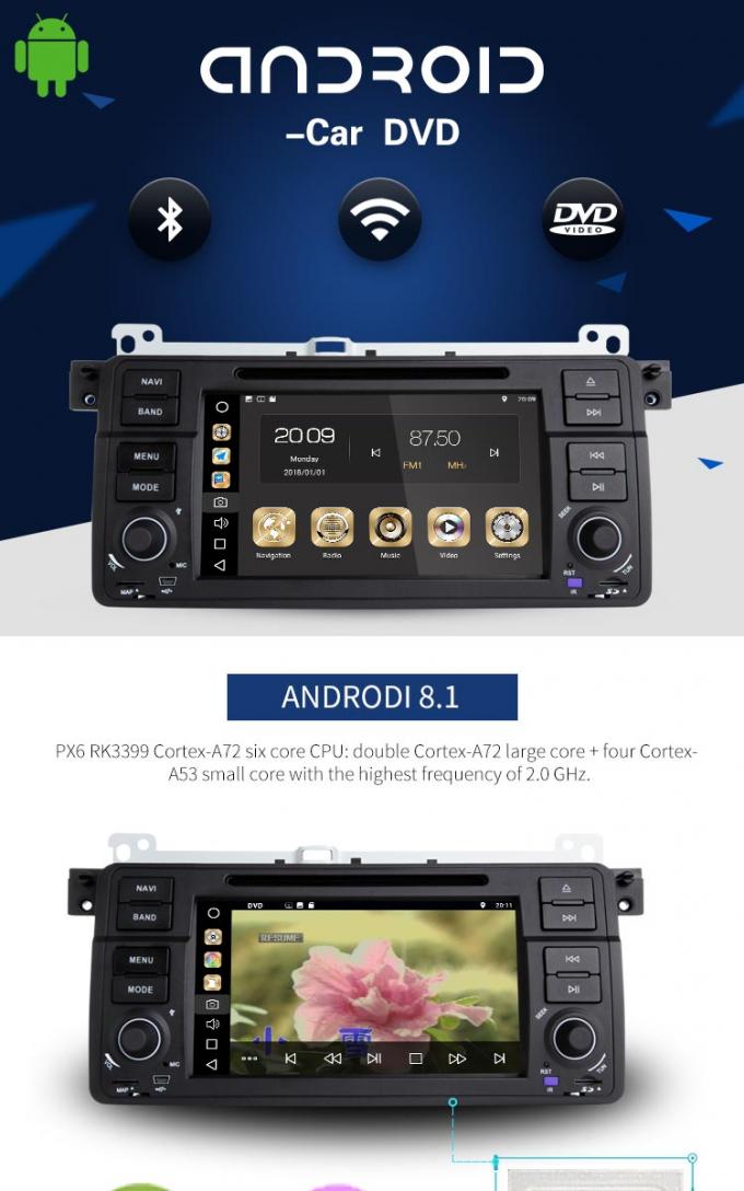 DVD-Spieler Androids 8,1 PX6 BMW GPS mit Audio-Spieler morgens FM MP4 MP3