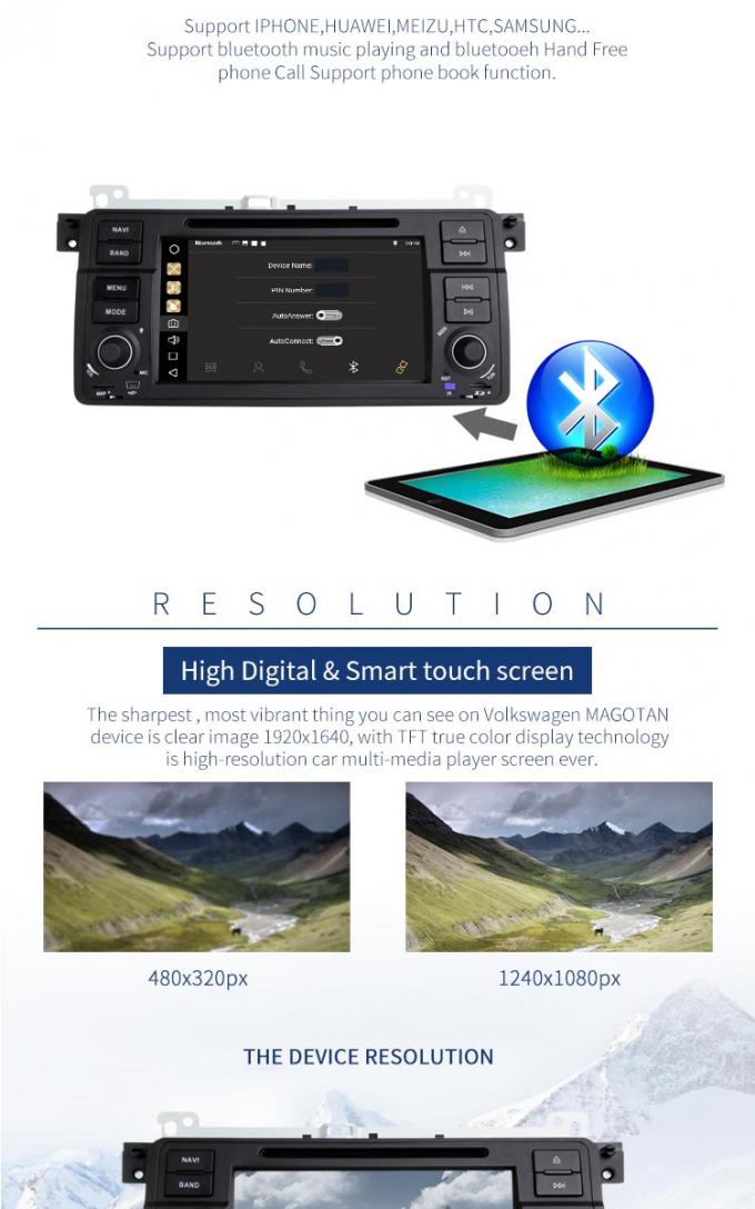 DVD-Spieler Androids 8,1 PX6 BMW GPS mit Audio-Spieler morgens FM MP4 MP3