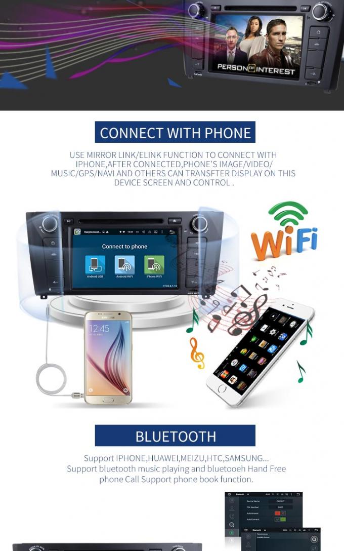 7 Zoll-Touch Screen PX3 BMW GPS DVD-Spieler mit multi- Sprachsystem