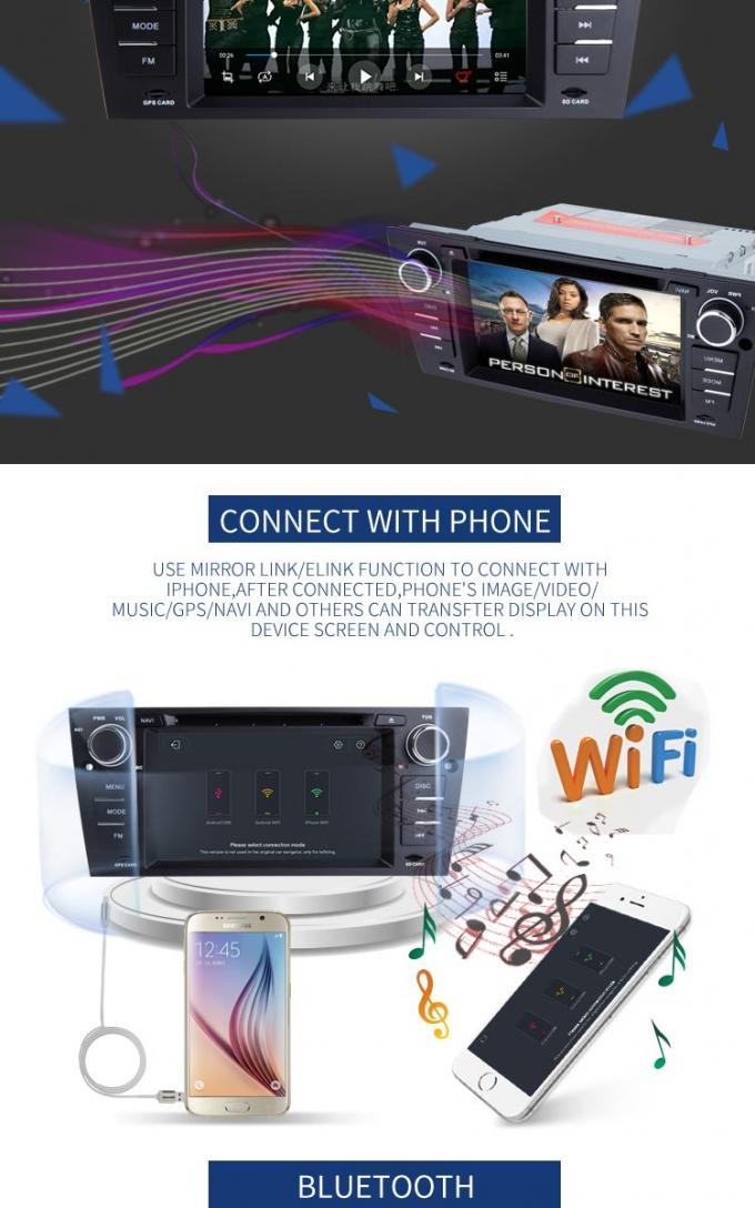 System Bluetooth Auto-Selbstradio BMWs GPS DVD-Spieler-PX6 Android 8,1 - ermöglicht