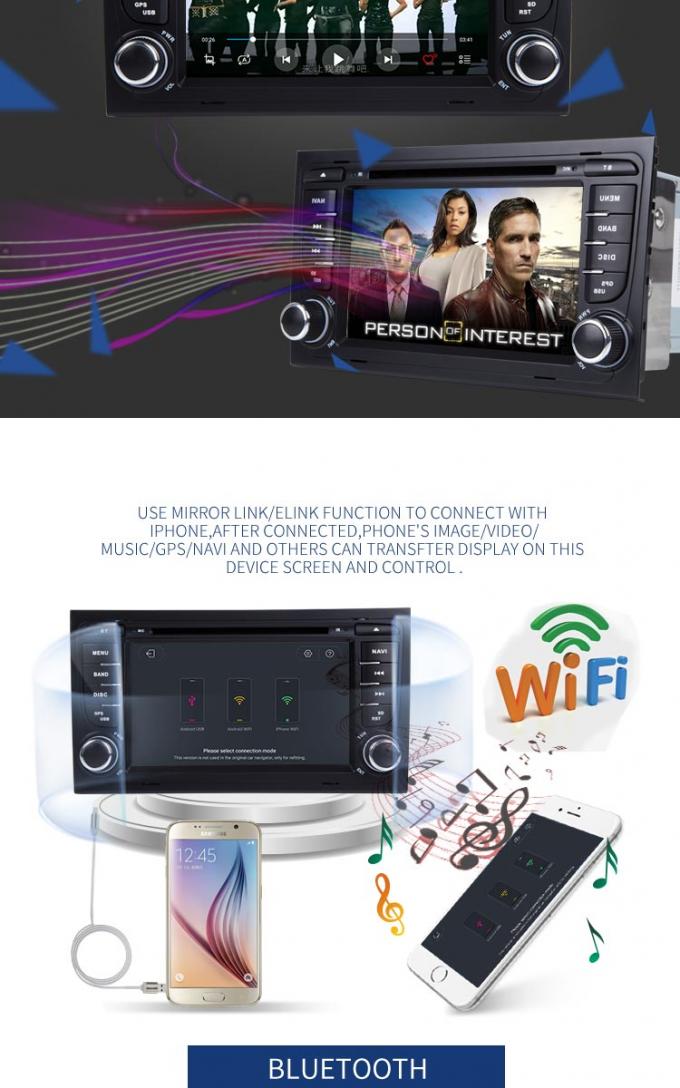 7 Zoll-Touch Screen Audi-Auto-DVD-Spieler Android 8,1 mit USB-Port Fernsehen GPS