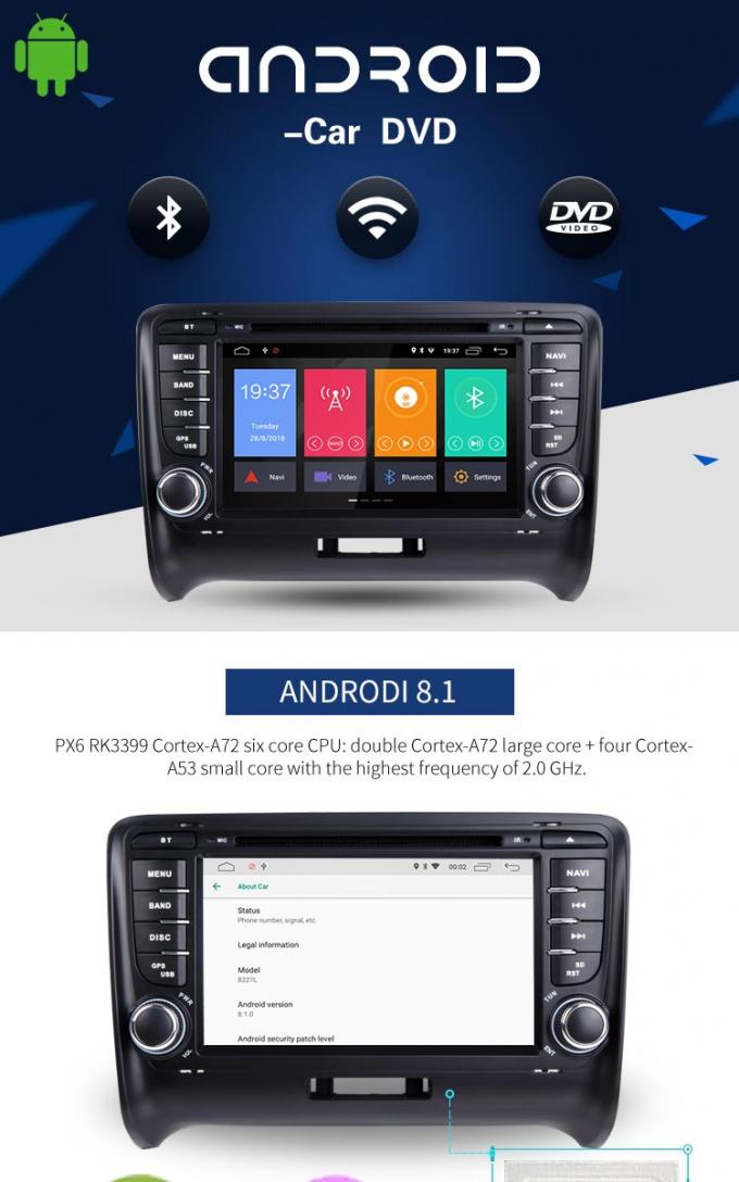 DVD-Spieler Androids 8.1system Audi, Auto-DVD-Spieler Gps-Navigation Ublox 6 Android