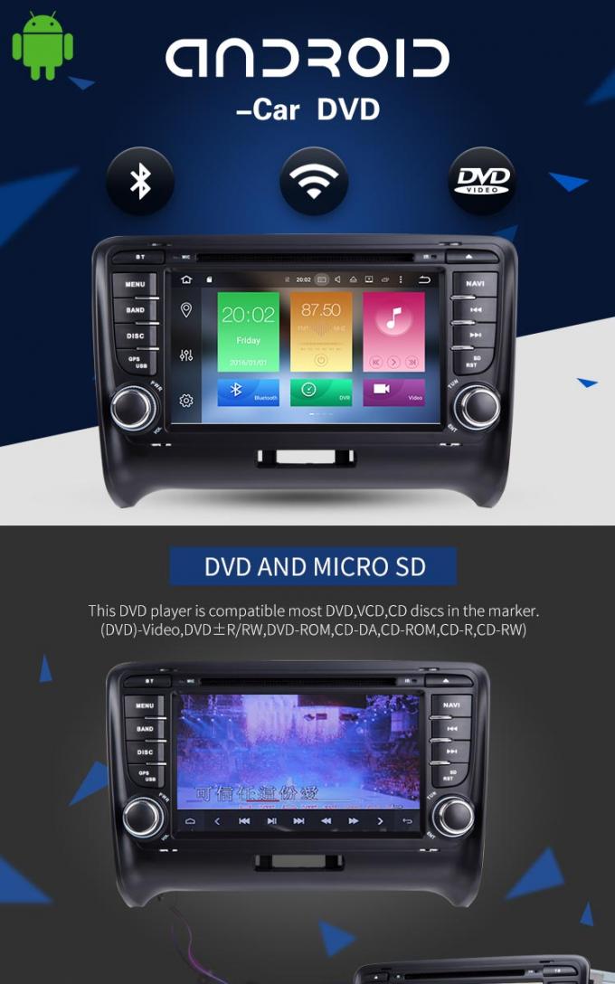 7 DVD-Spieler ZOLL Audis A4, DVD-Spieler BTs WIFI St. TDA7388 für Android