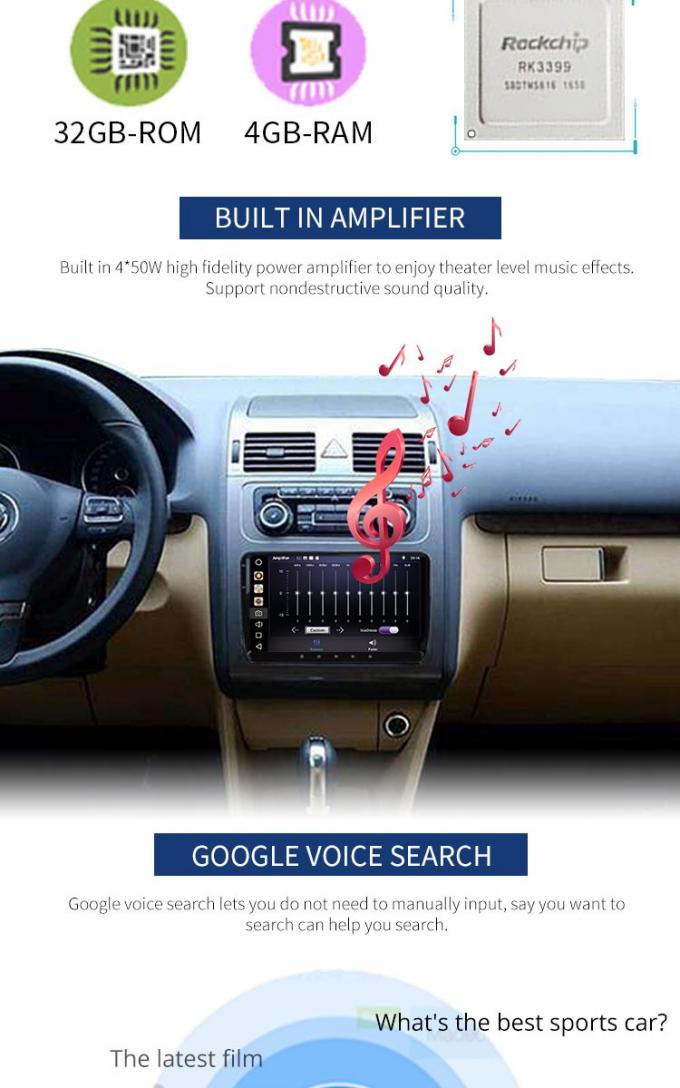 Auto-DVD-Spieler Androids 8,1 für Radio Volkswagens Canbus Karte GPSs 3G WIFI USB