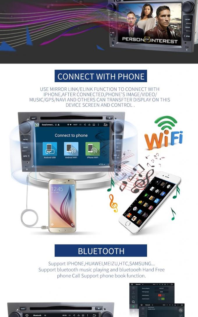 7 Zoll-Touch Screen Opel-Autoradio-DVD-Spieler Bluetooth gestützt für Zafira Antara