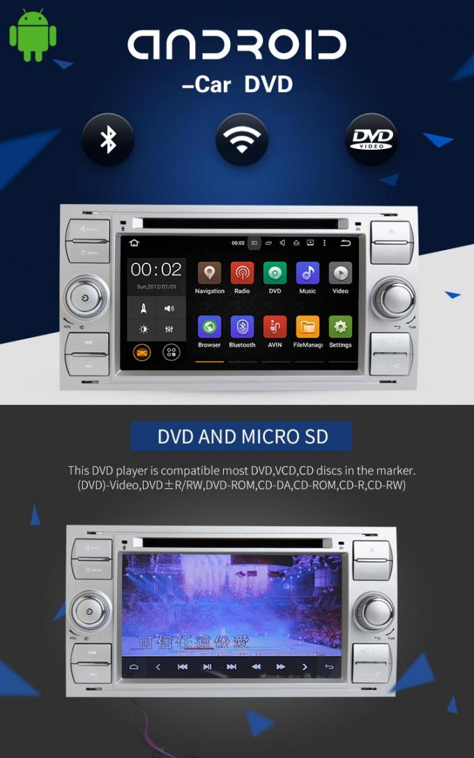7 Auto-DVD-Spieler-Stützmulti- Sprache Zoll-Androids 7,1 Ford und kapazitiver Schirm