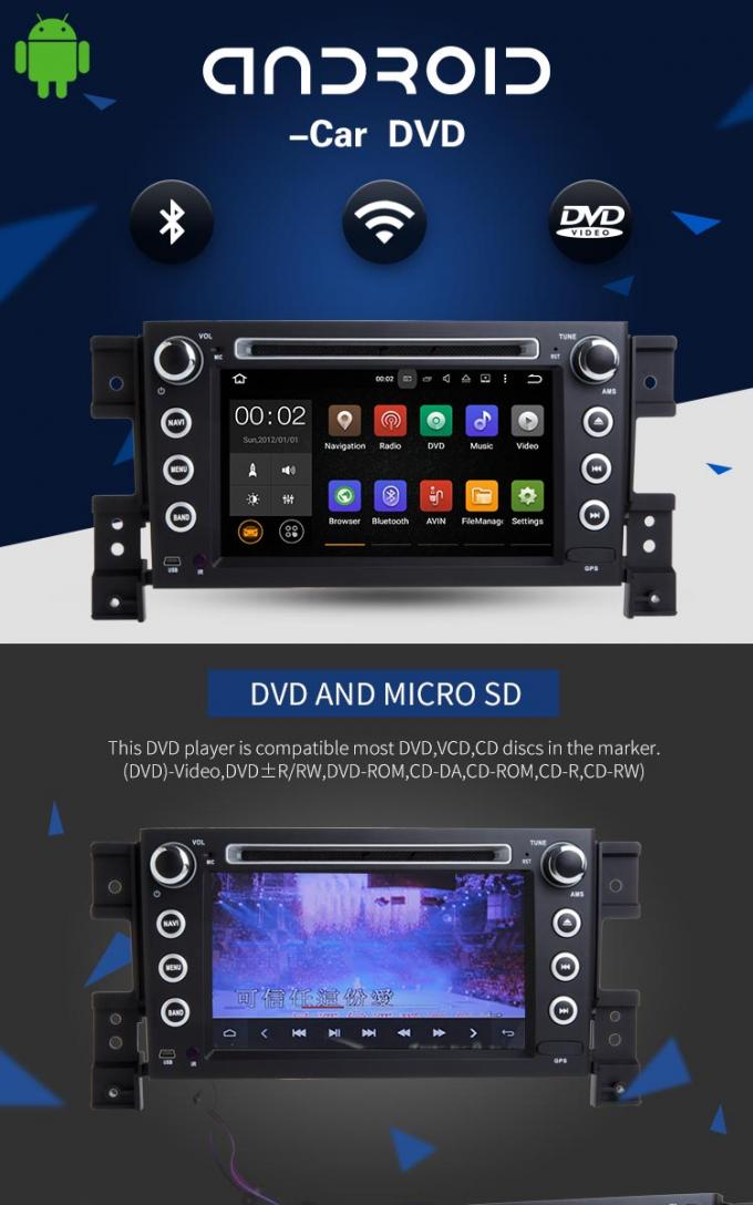 7 Auto-DVD-Spieler-Autoradio-Spieler Zoll-Androids 7,1 SUZUKI mit hinterer Kamera DVR OBD