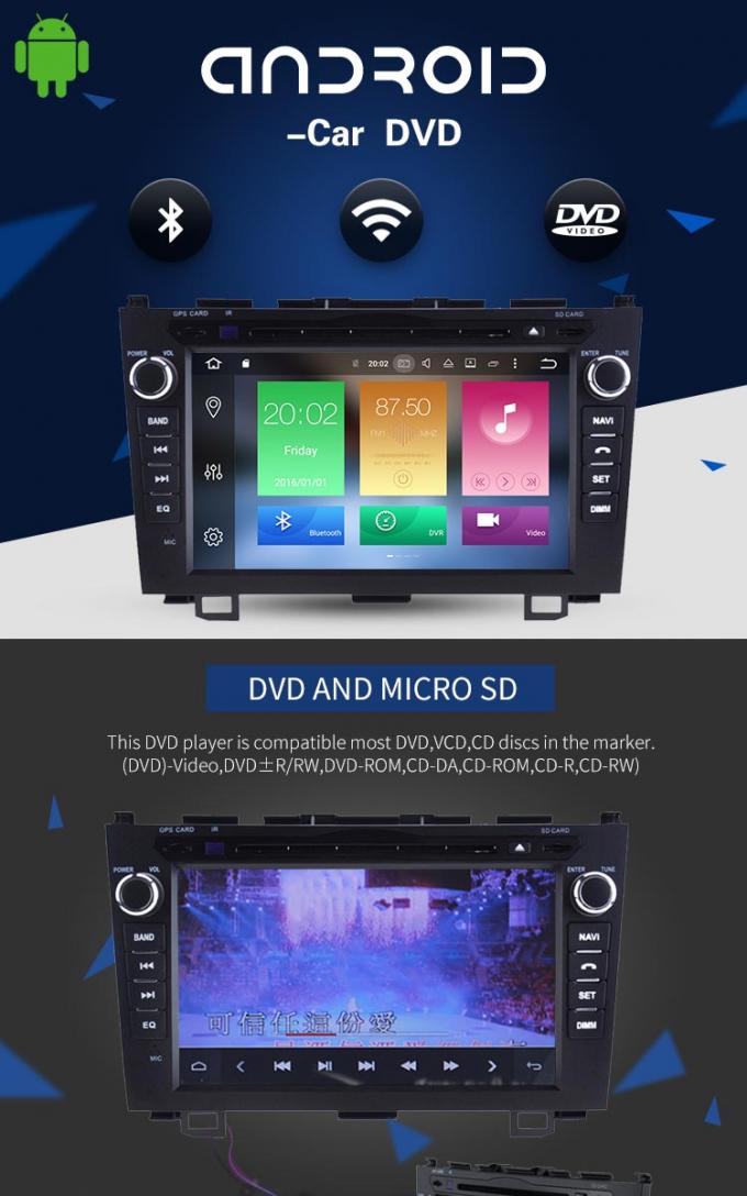 Multimedia-Honda Civic-Auto-DVD-Spieler Mp3 Mp5, Schirm, der im Schlag-Auto-DVD-Spieler widerspiegelt