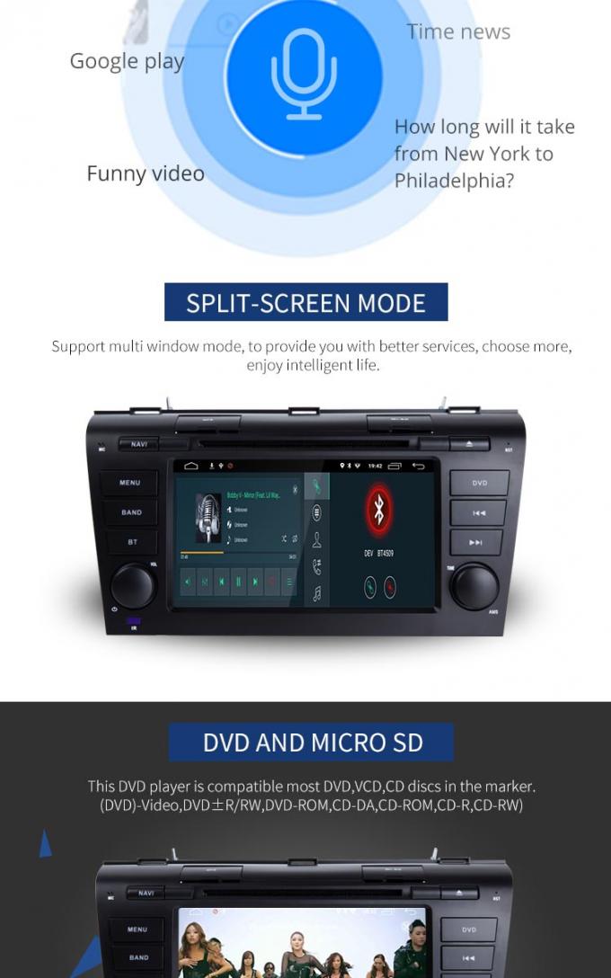 Auto-DVD-Spieler MAZDAS 3 mit Schirm, Spiegel-Verbindungs-Android-Auto-DVD-Spieler