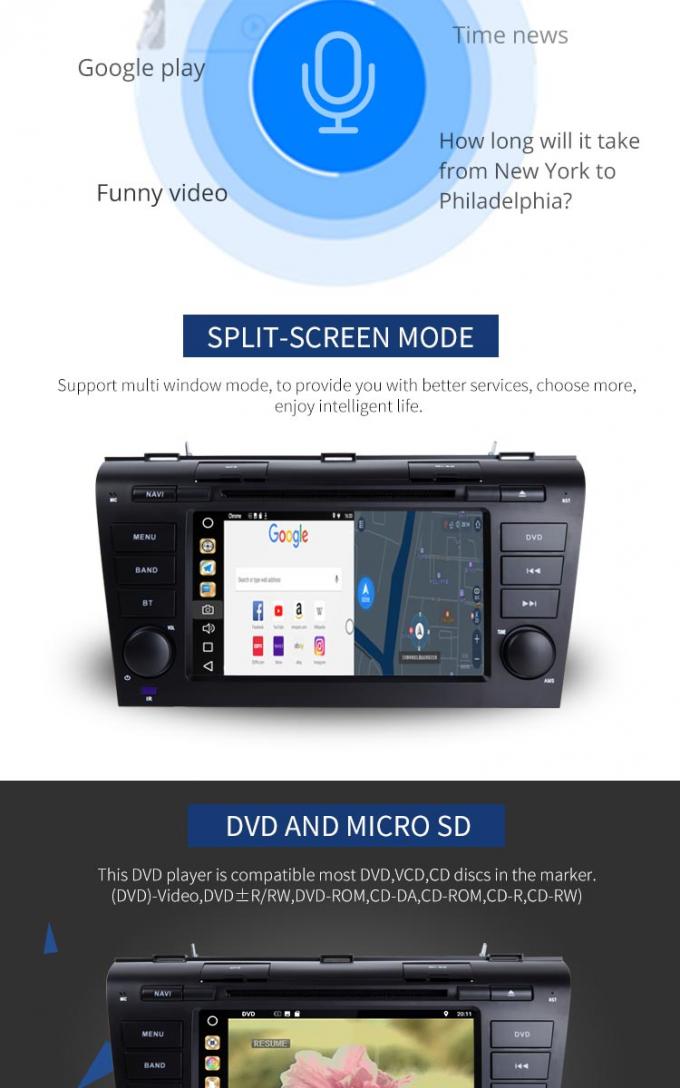 Stereofunkwagen-Stereolithographie BTs WIFI mit Gps-DVD-Spieler, 8 Auto-DVD-Spieler des Kern-HD