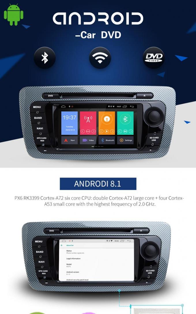 6,2" Android-Auto-DVD-Spieler Bluetooth - ermöglichter eingebauter GPS-CD-Player