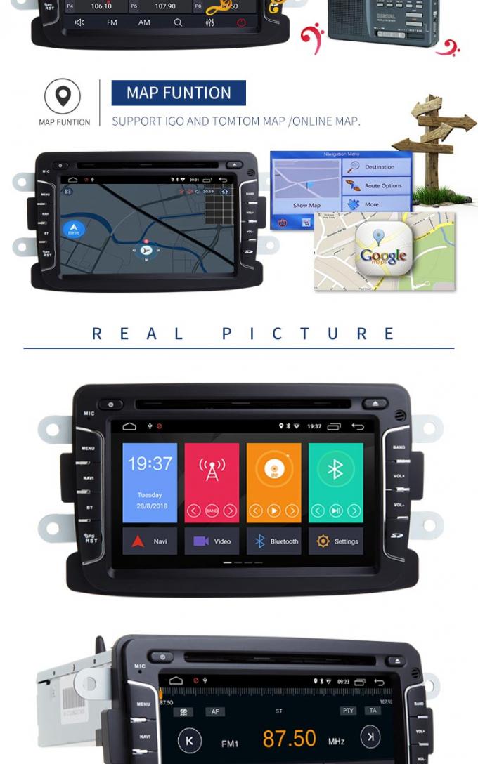 Renault-Staubtuch Android 7 Zoll-Auto-DVD-Spieler mit Videoradio WiFi ZUSATZ