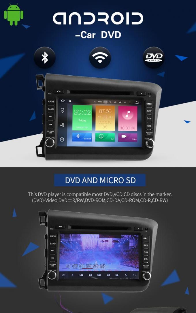 Auto-DVD-Spieler Android-leichten Schlages heraus mit Gps, DVD-Spieler des Auto-4*50W für Honda Odyssey
