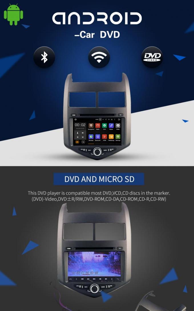 8 Zoll-Touch Screen Chevrolet-Auto-DVD-Spieler PX3 4core stützte sich CPU Bluetooth