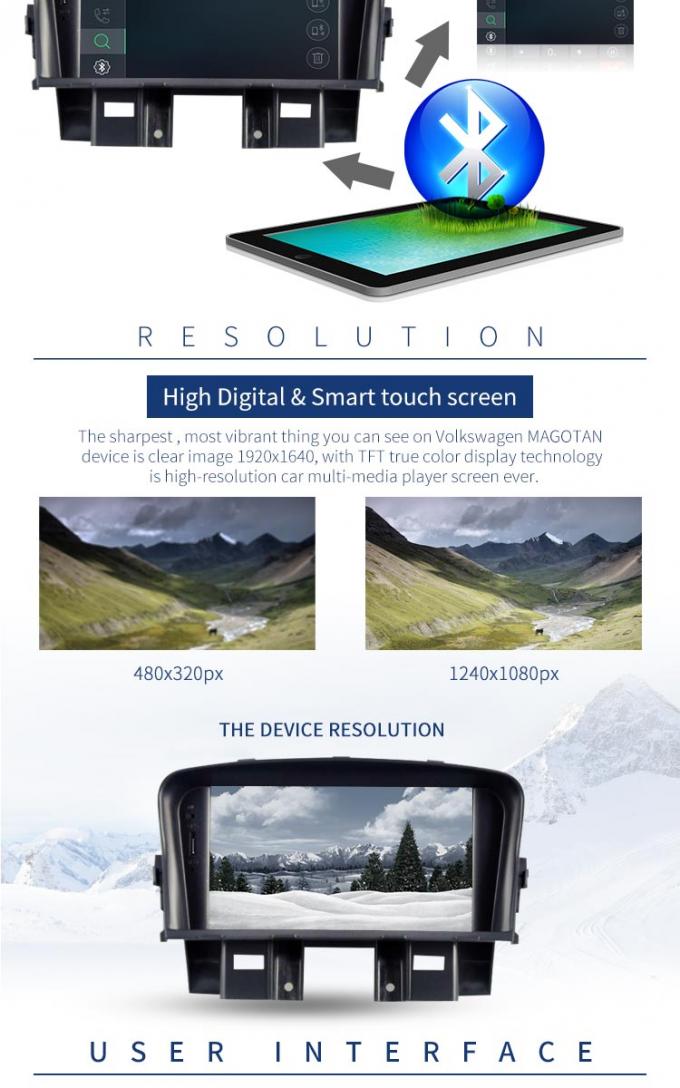 Auto-DVD-Spieler Androids 7,1 Chevrolet mit Fernsehkasten Soems Monitor GPS-BT geeigneter Stereolithographie