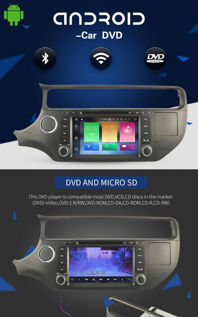 Auto-DVD-Spieler KIAs RIO 8,0 Android mit Audiovideo 3G 4G SWC