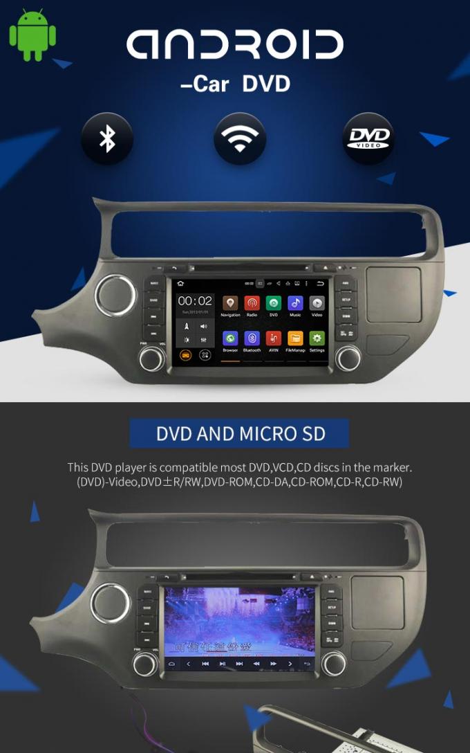 Auto-DVD-Spieler-Navigations-DVD-Spieler PX3 4core Android für KIA RIO mit Spiegel-Verbindung