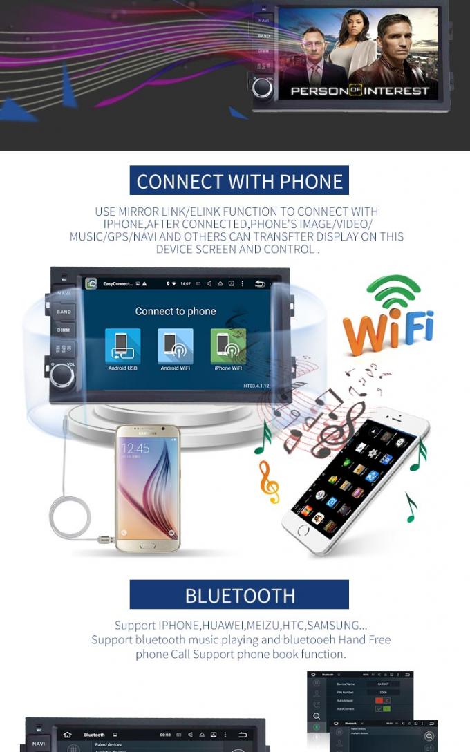DVD-Spieler 16GB Androids 7,1 Peugeot ROM mit freier Karte 3G WIFI der Karten-Sd
