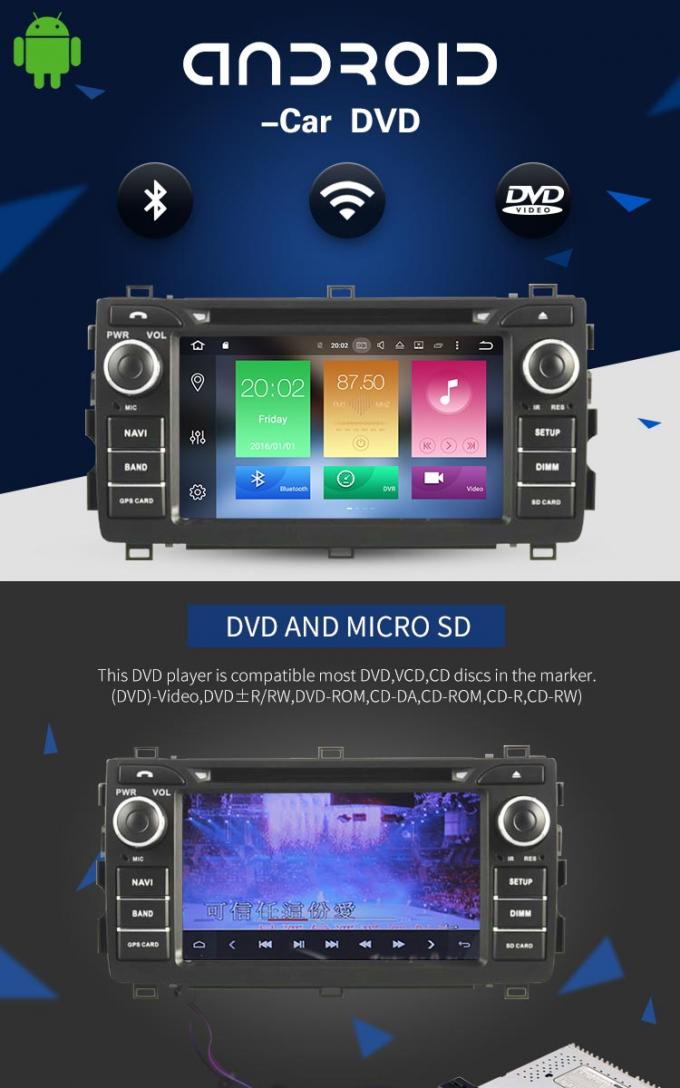 Hinteres Auto-DVD-Spieler-Auto-Stereospieler der Kamera-DVR OBD TPMS Toyota IPod/Iphone stützte sich