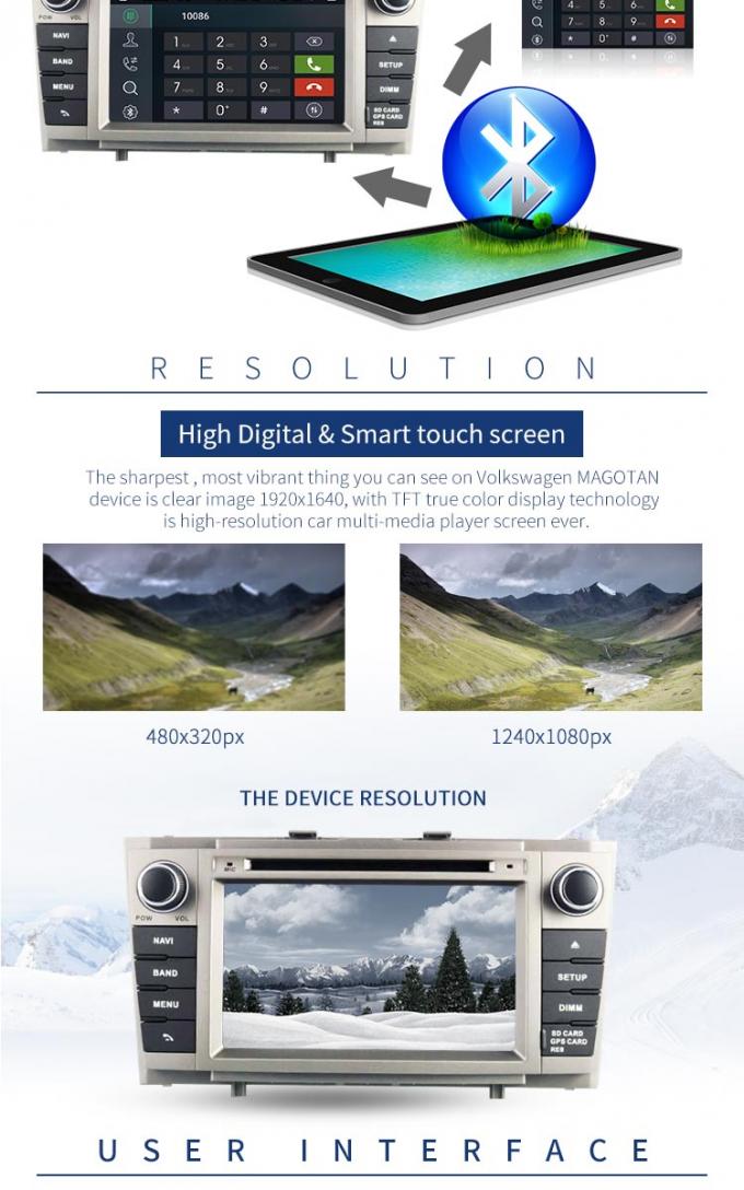 Auto-DVD-Spieler Androids 8,0 Avensis Toyota mit Multimedia-Radio GPS