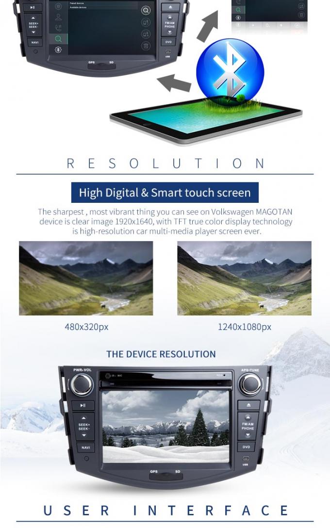 Auto-DVD-Spieler Androids 7,1 Toyota mit Stereoaudiospiegel-Verbindung Gps Wifi