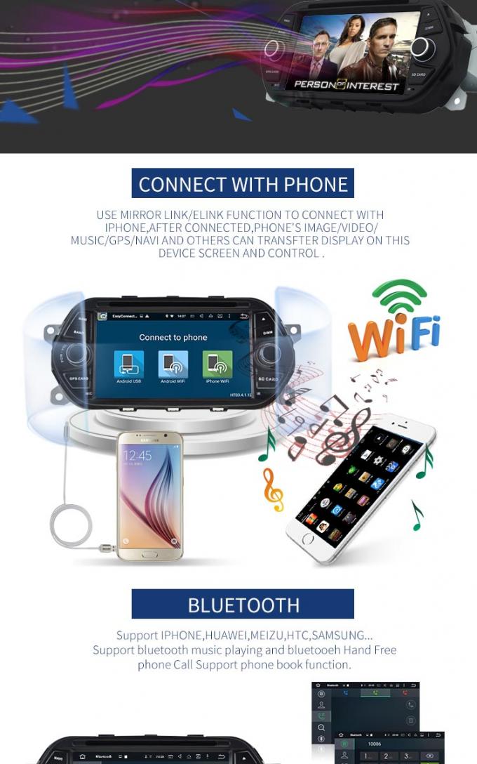 Auto-Audiostereodvd-spieler Android 8,0 mit MP3 MP5 für Fiat Eaga neu